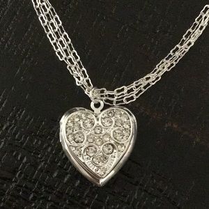 Gorgeous! BALLET Silver Heart Pendant Locket Necklace